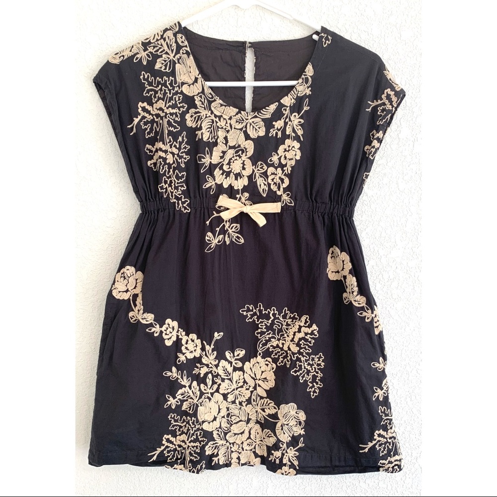 Navy & white floral children’s kid’s dress